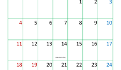 Blank February 2024 Calendar Page F2326