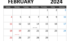 new Calendar 2024 with Holidays F2341