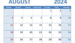 Free Aug 2024 Calendar Printable A8349