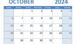 Free Oct 2024 Calendar Printable O1349