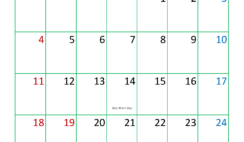 February Blank Printable Calendar 2024 F2386