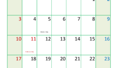 small Printable November 2024 Calendar N1389