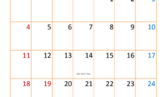 February Blank Calendar 2024 PDF F2396