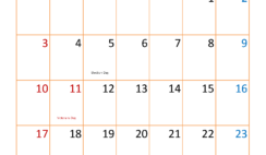 November Blank Calendar 2024 PDF N1396