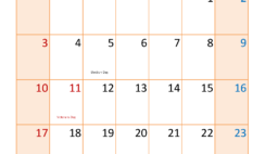 Calendar November 2024 Blank N1399