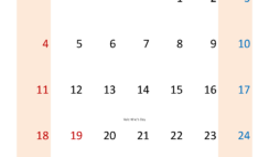 February 2024 Printable Calendar with lines F2400